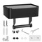 Global Phoenix Toilet Paper Holder with Flushable Wipes Dispenser Wall Mount Stainless Steel Matte Black Toilet Paper Holder with Shelf